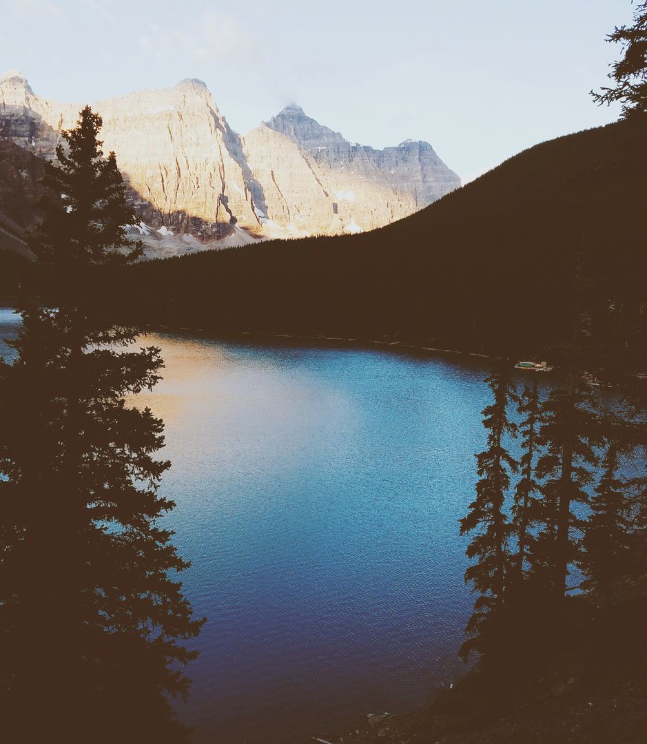 Peaceful Lake with Majestic Mountain