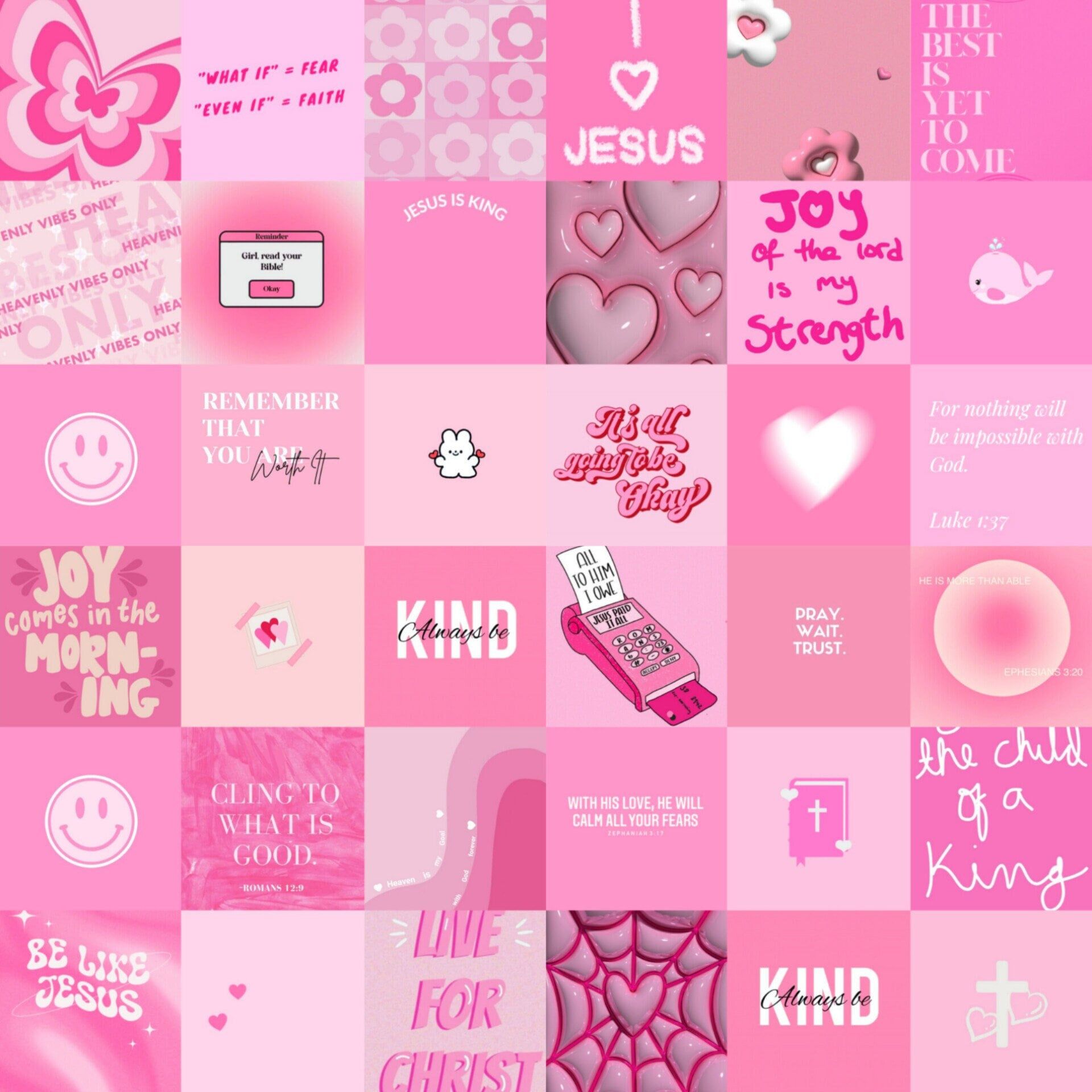 Digital Pink Christian Aesthetic