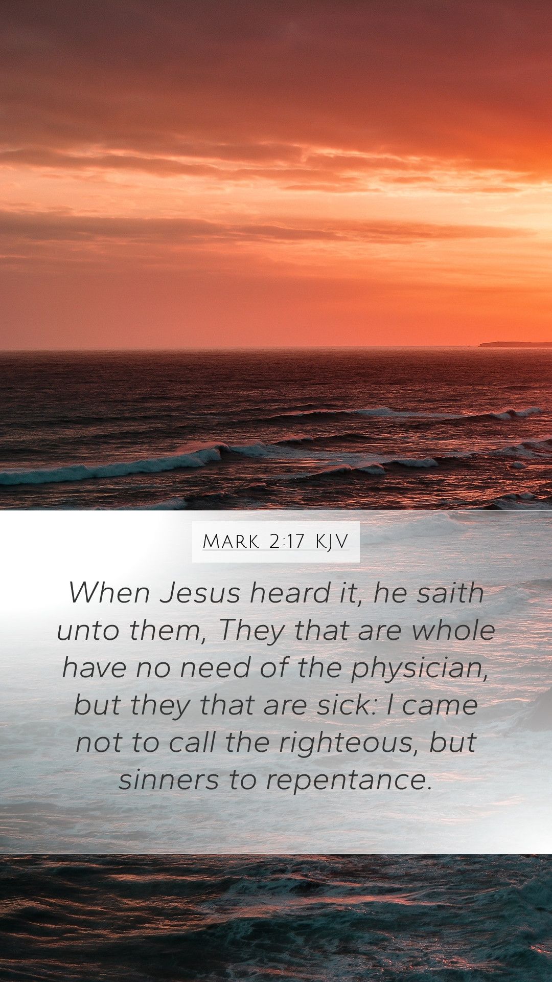 Mark 2:17 KJV Mobile Phone Wallpaper