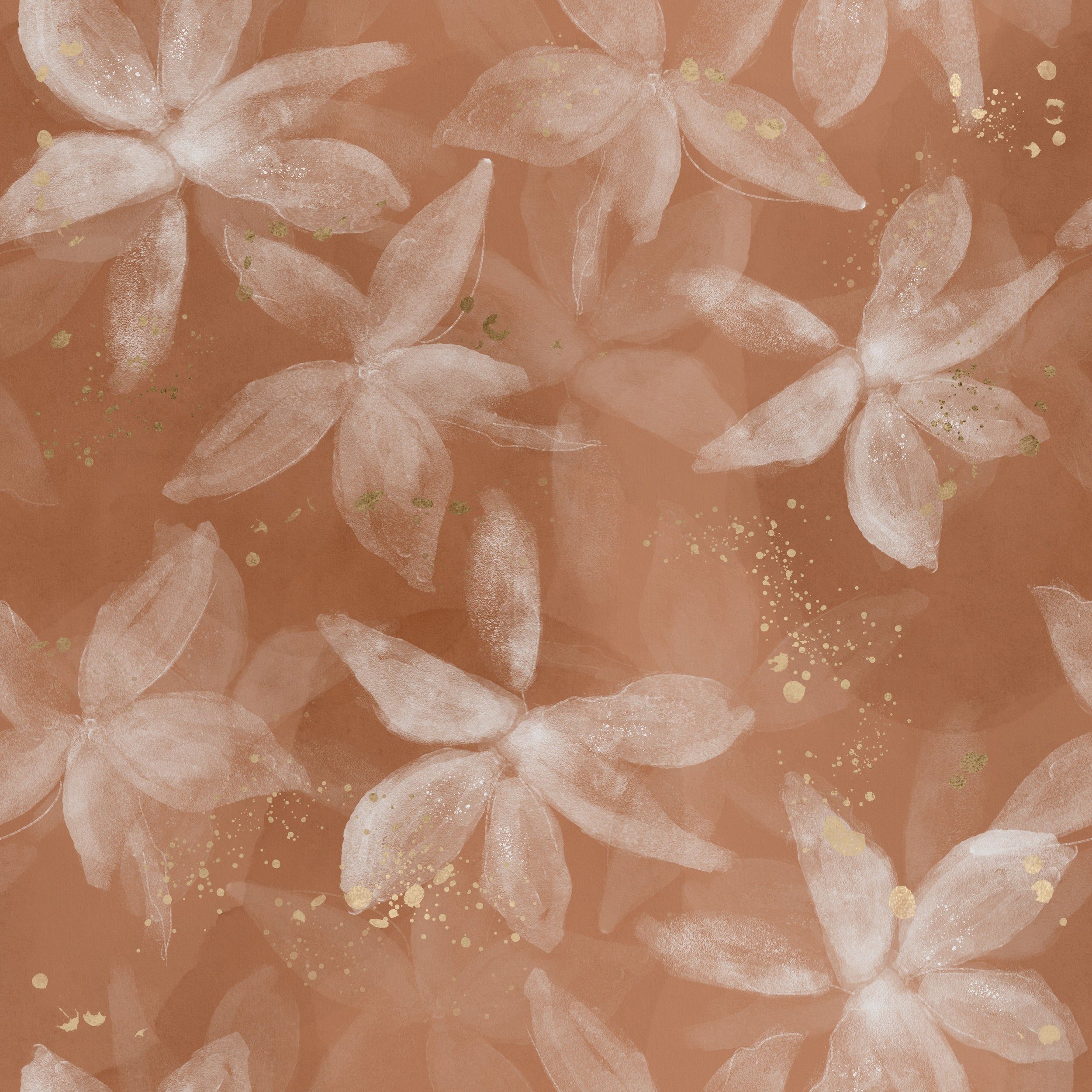 Shimmer and Terracotta Wallpaper