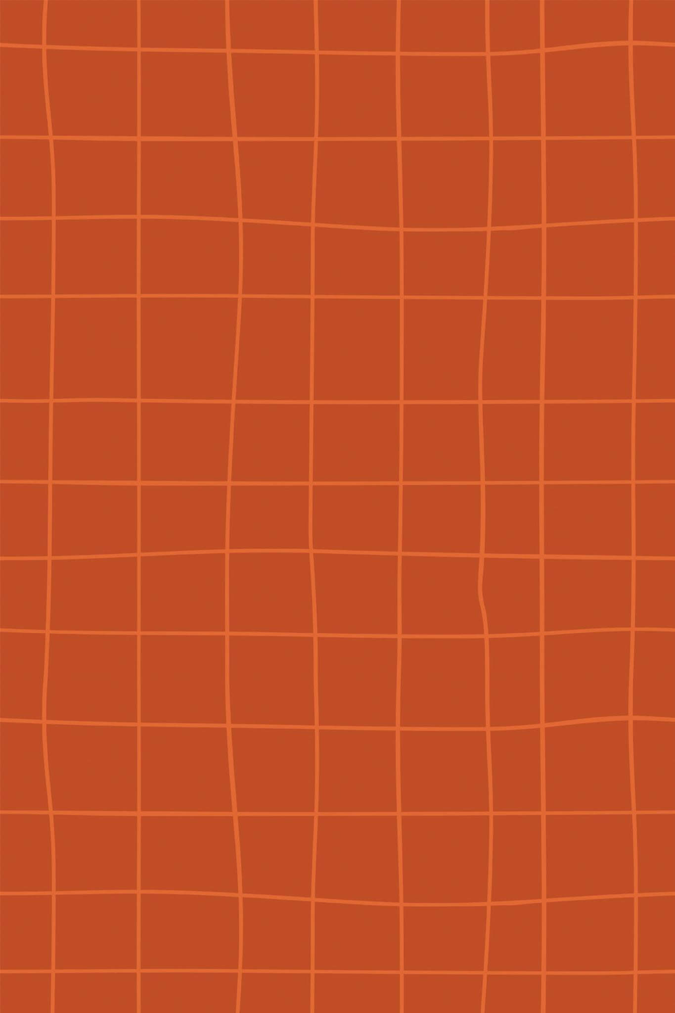 Simple Terracotta Grid Peel and Stick Wallpaper