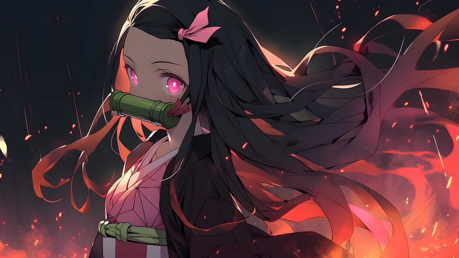 Demon Slayer Nezuko Desktop Wallpaper