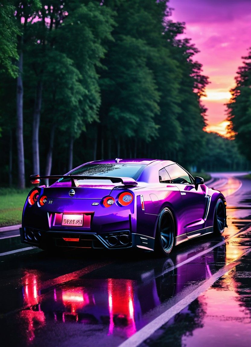 nissan gtr in the dark wallpaper