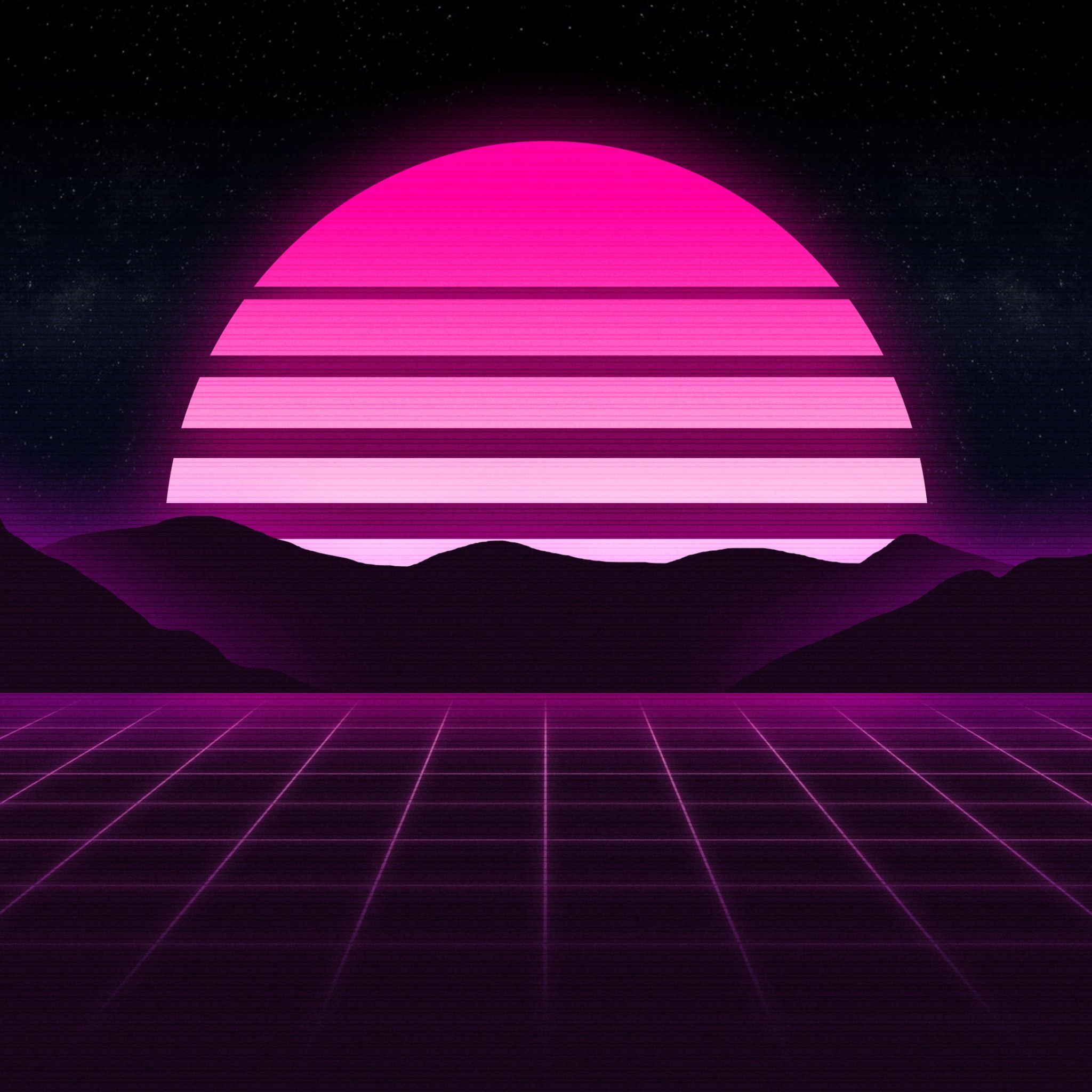 Pink aesthetic Wallpaper 4K, RetroWave