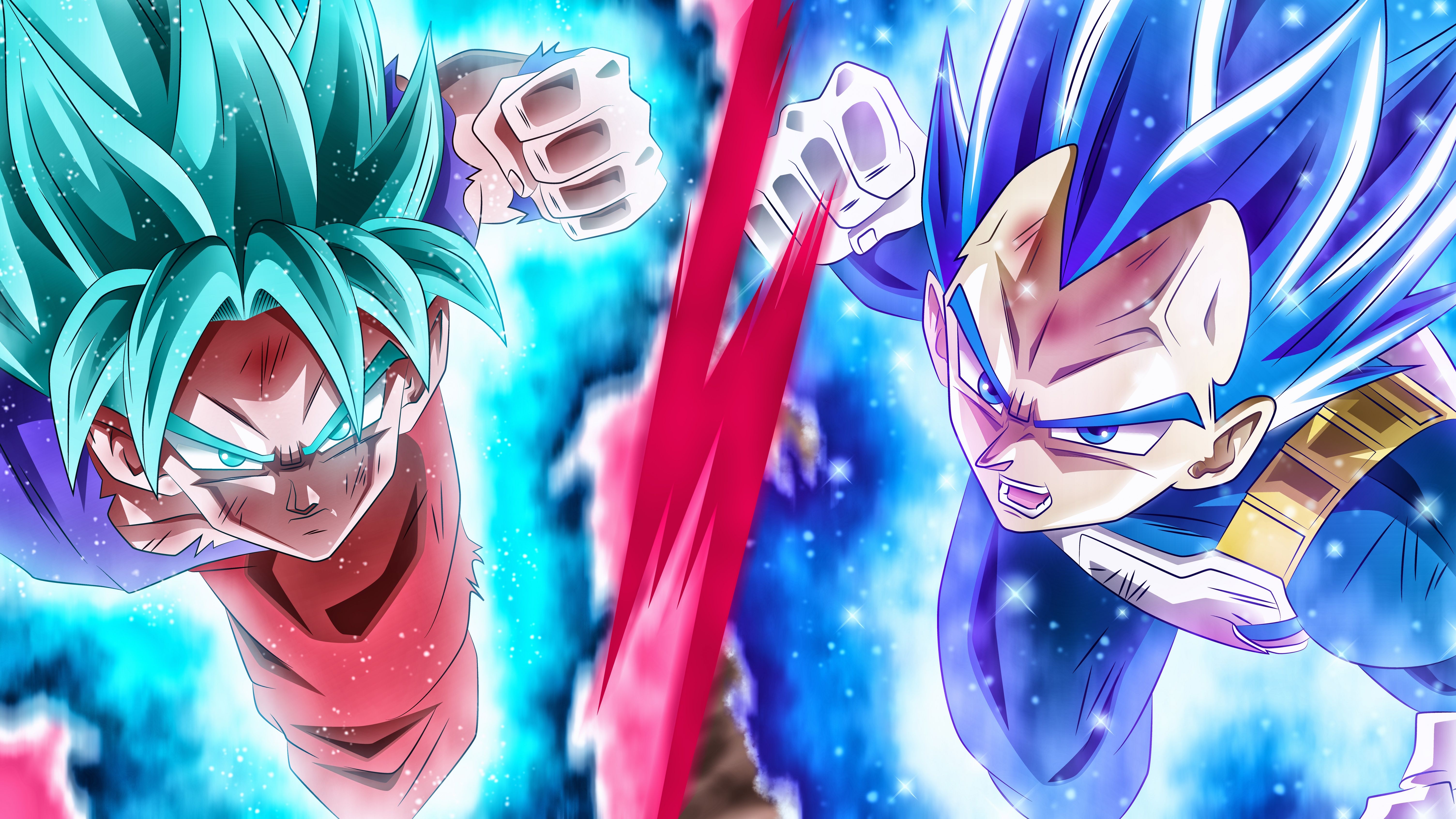 Vegeta and Goku wallpaper, 4K wallpaper, 2019, anime, anime wallpaper, 5K, 8K, 10K - Dragon Ball