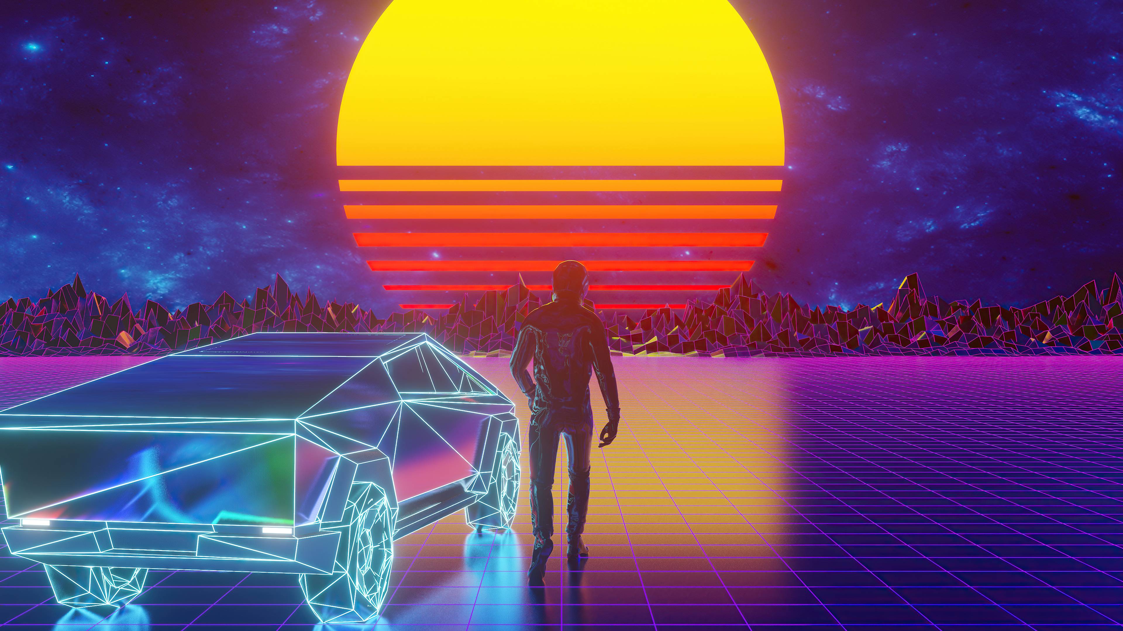 Retrowave Aesthetic 4k 4k HD 4k Wallpaper, Image, Background, Photo and Picture
