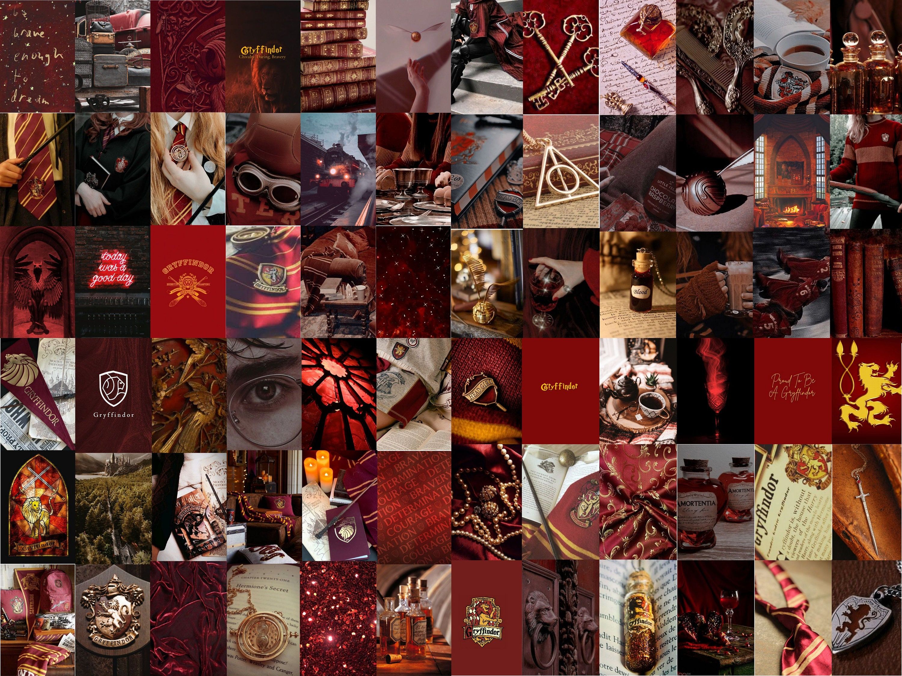 Gryffindor Wall Collage Kit, Red