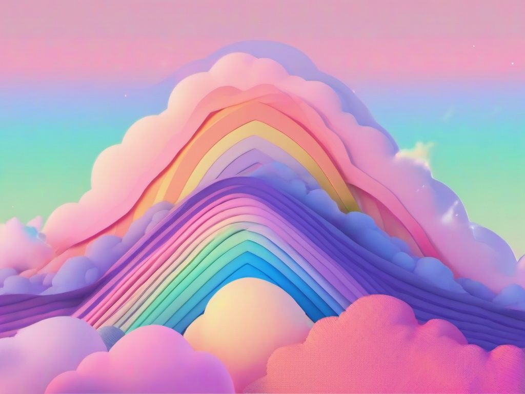 Wallpaper Rainbow Aesthetic Pastel