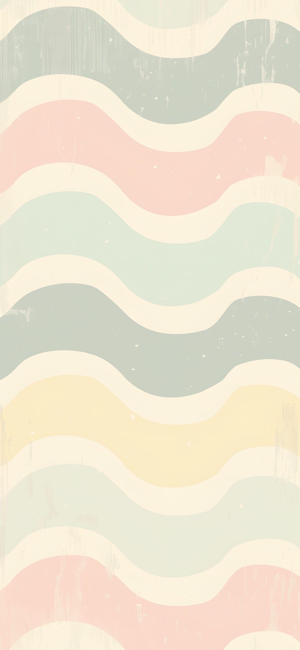 Vintage Pastel Wavy Lines Wallpaper