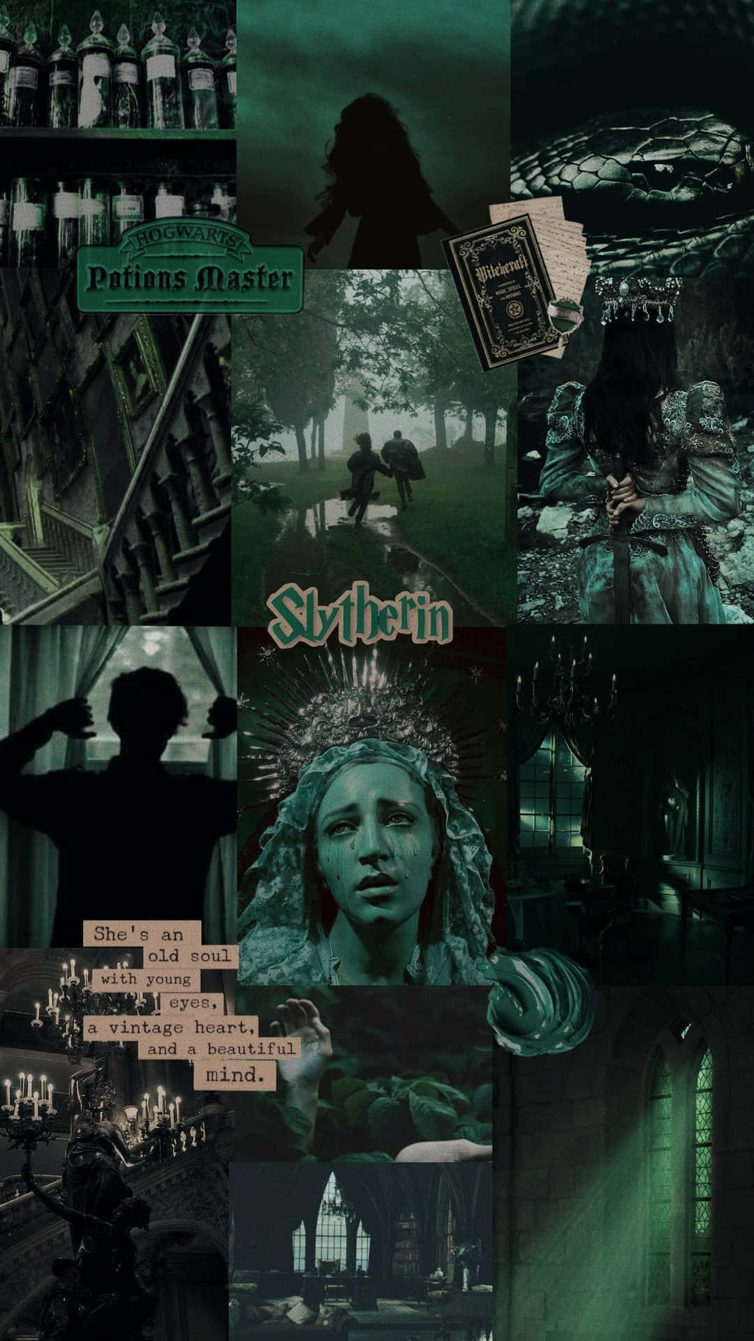 Download Vintage Dark Green Slytherin