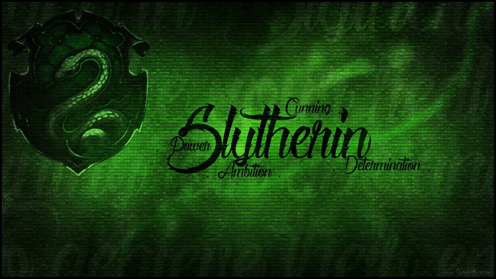 Slytherin Aesthetic Stylized Typography