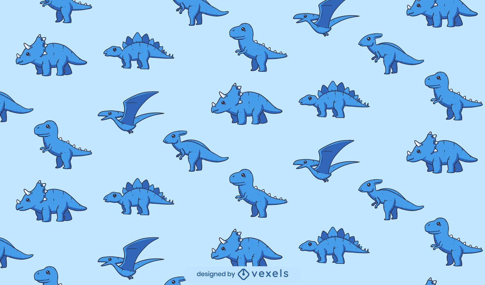 Colorful Dinosaurs Pattern Design