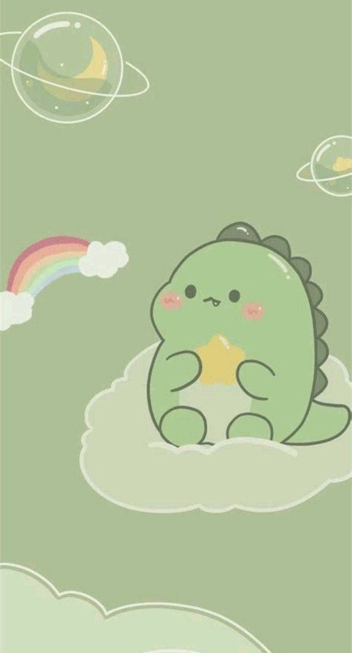 Dino Kawaii iPhone HD Wallpaper 100++