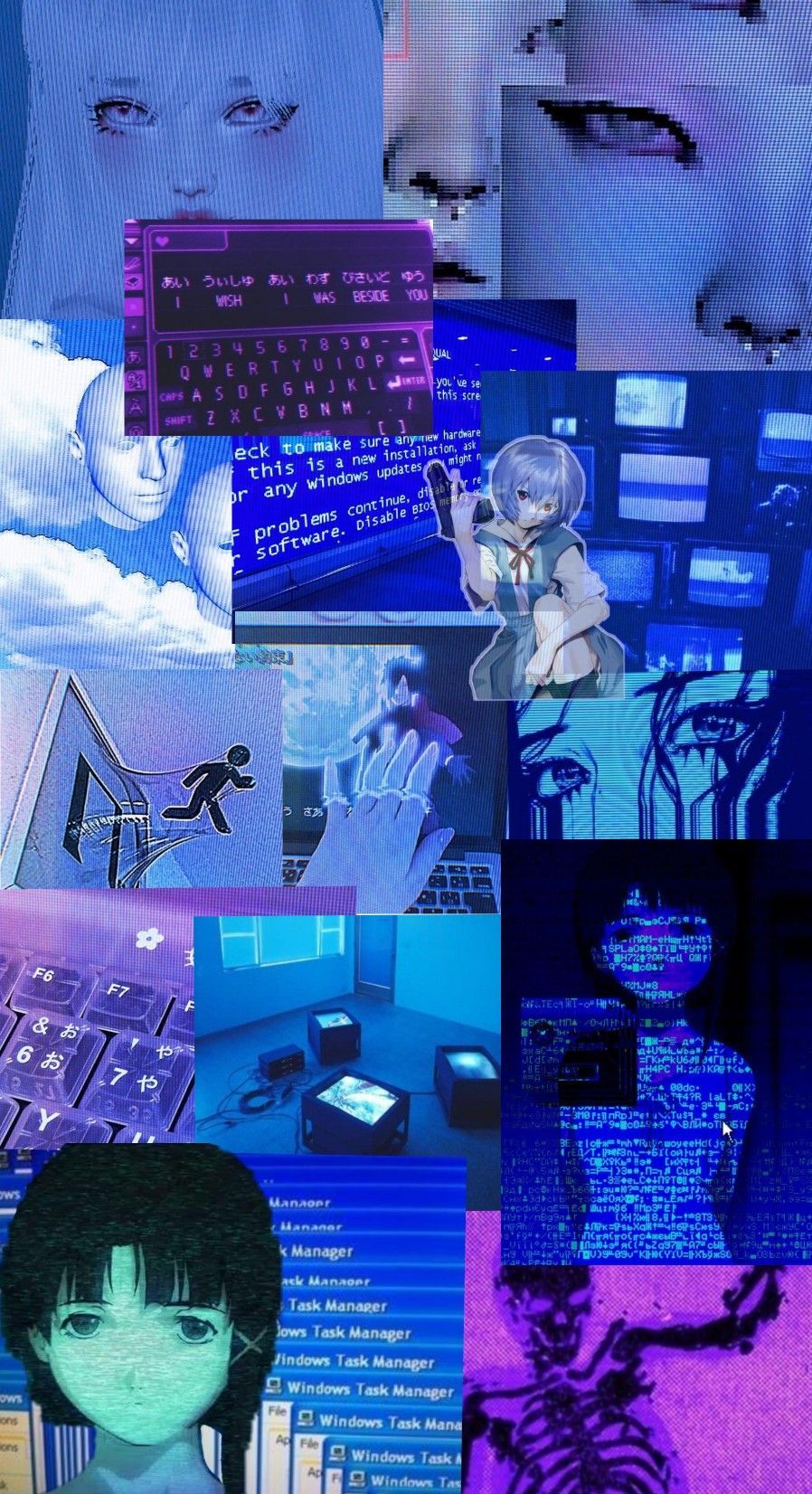 Cybercore Blue Aesthetic Wallpaper