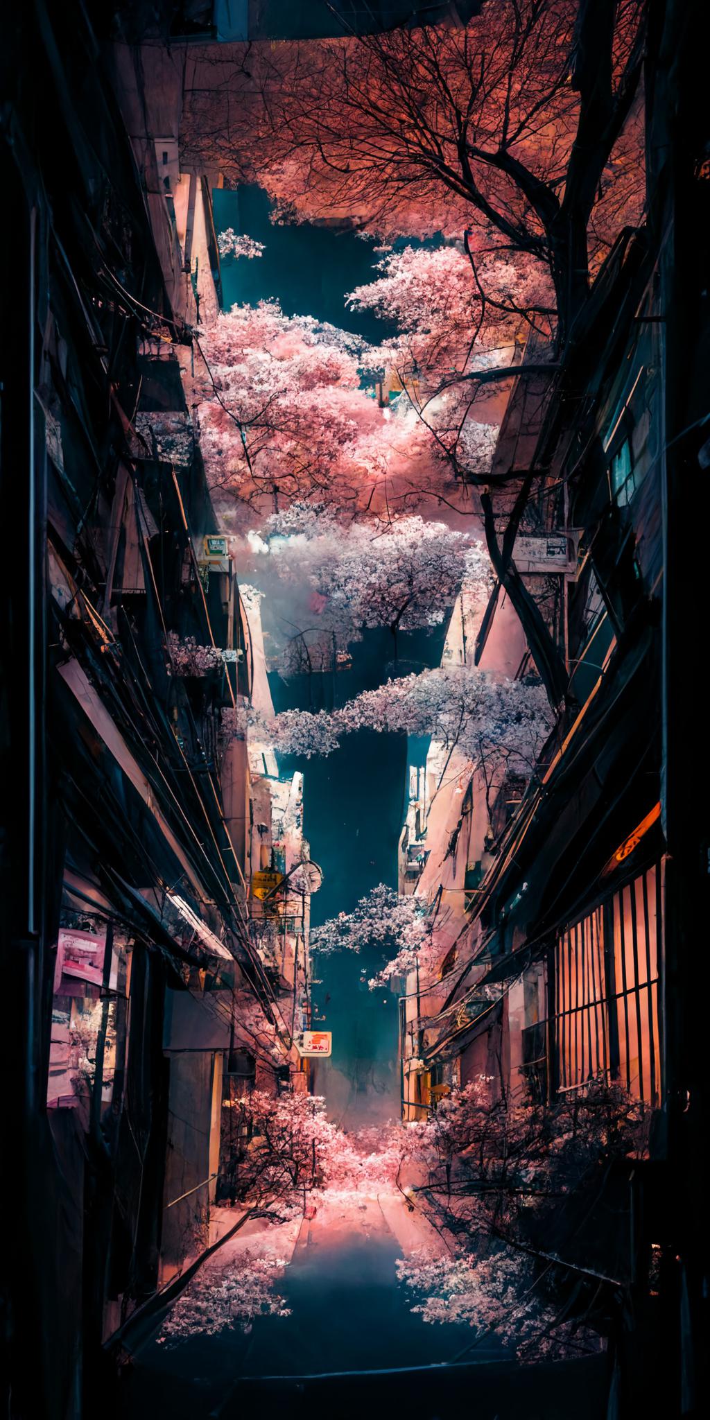 Japan streets inspired mobile