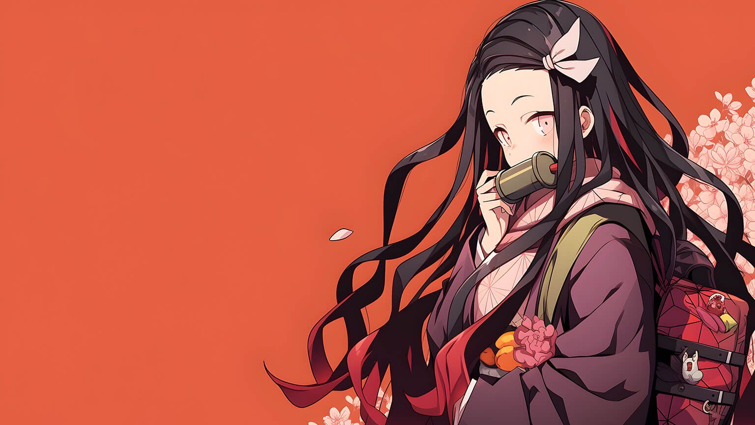 Demon Slayer Nezuko Cute Wallpaper by tanster12