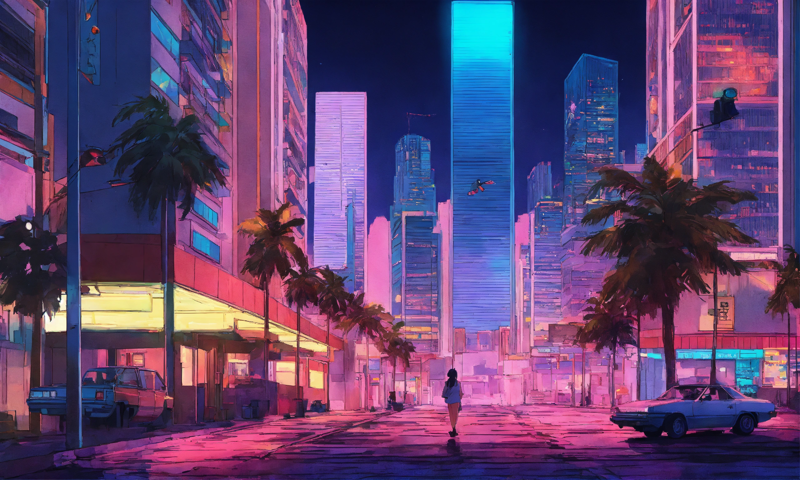 Lexica miami vice, lofi artwork