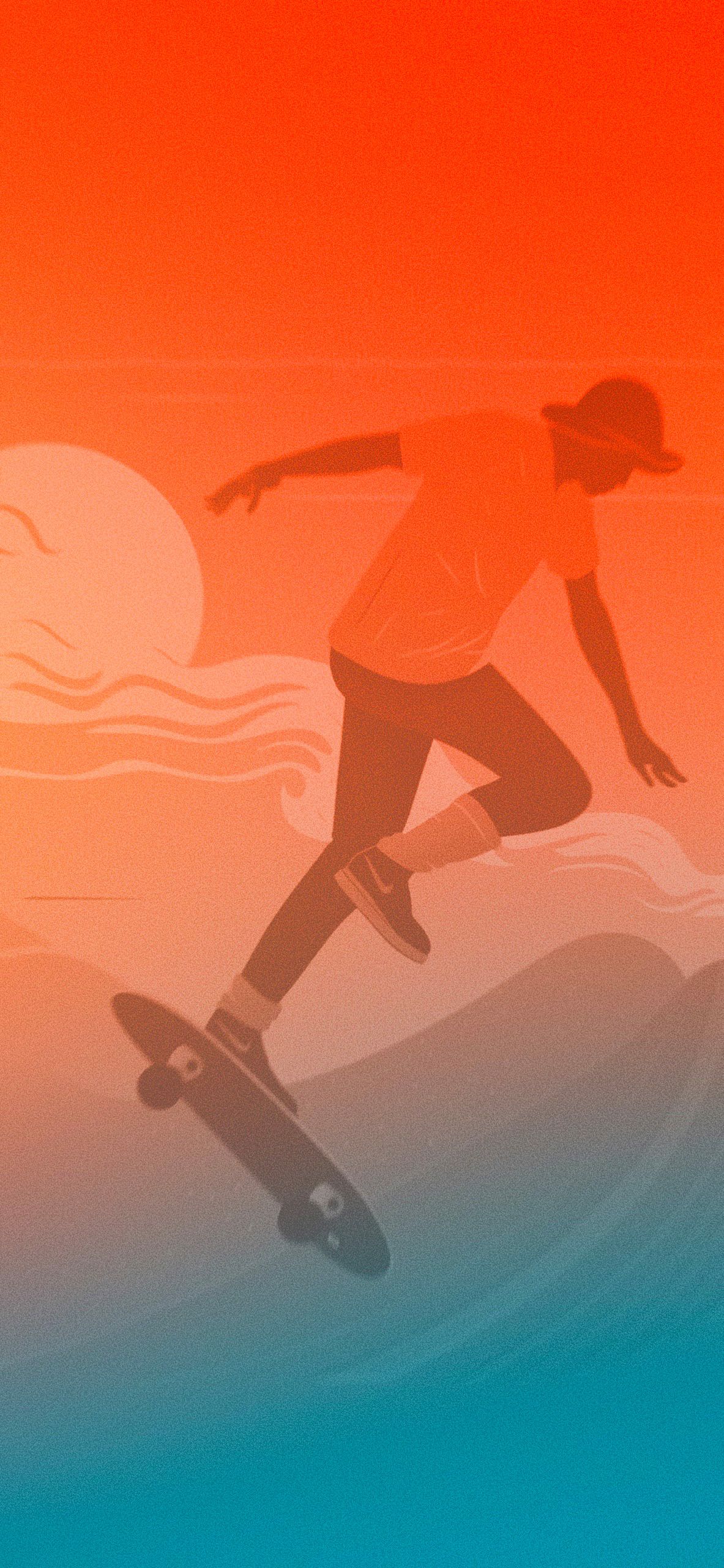 Skateboarder & Sunset Aesthetic