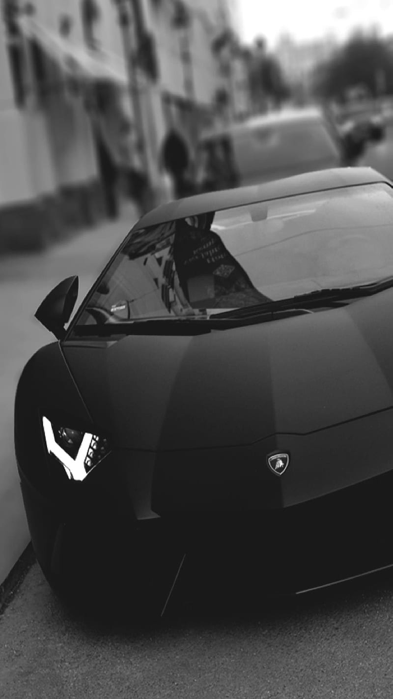 Black Lamborghini, HD phone wallpaper