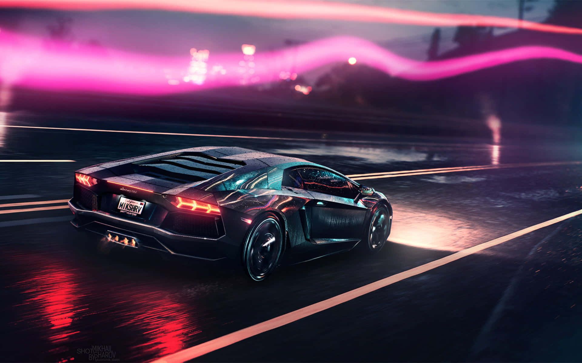 Neon Lamborghini Wallpaper