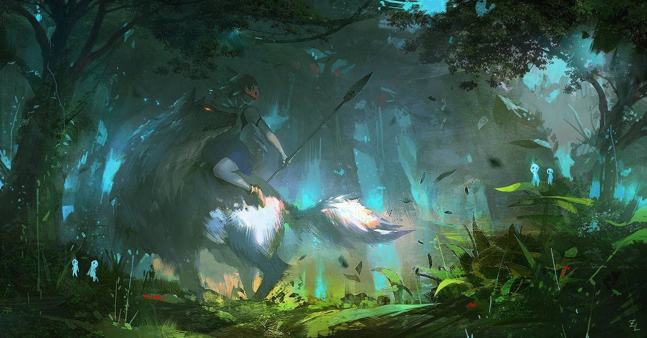 Princess Mononoke Fan Art Wallpaper