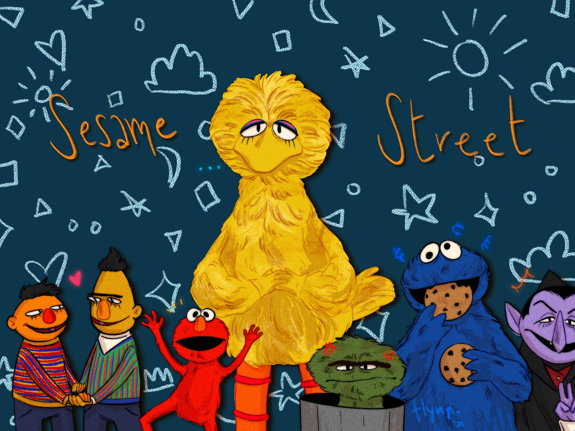 Sesame Street Aesthetic Wallpaper by PM_ME_YOUR_LLAMAS