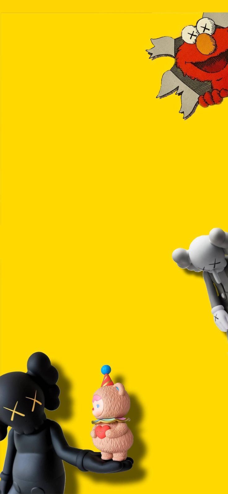 Kaws and Elmo wallpaper for iPhone