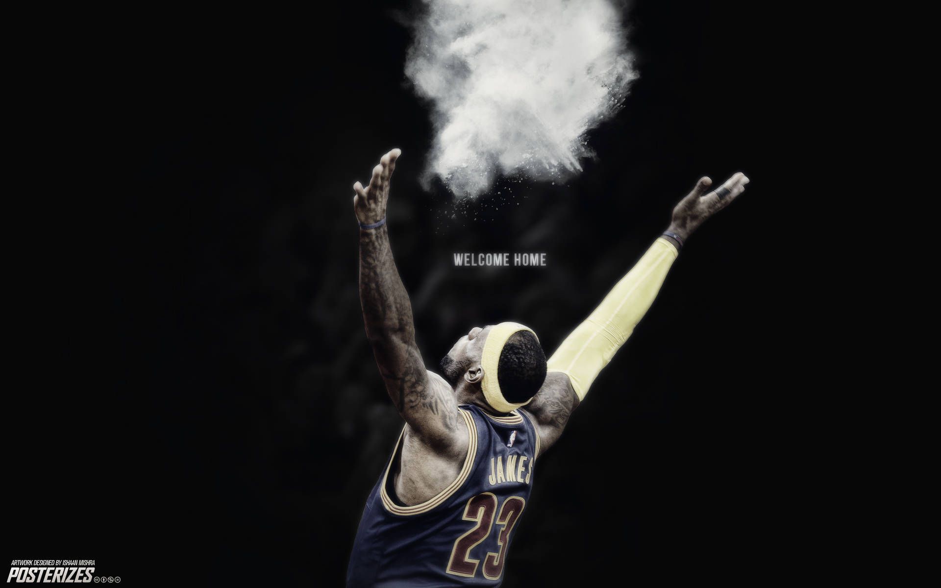 Lebron James Cool Pose With Powder