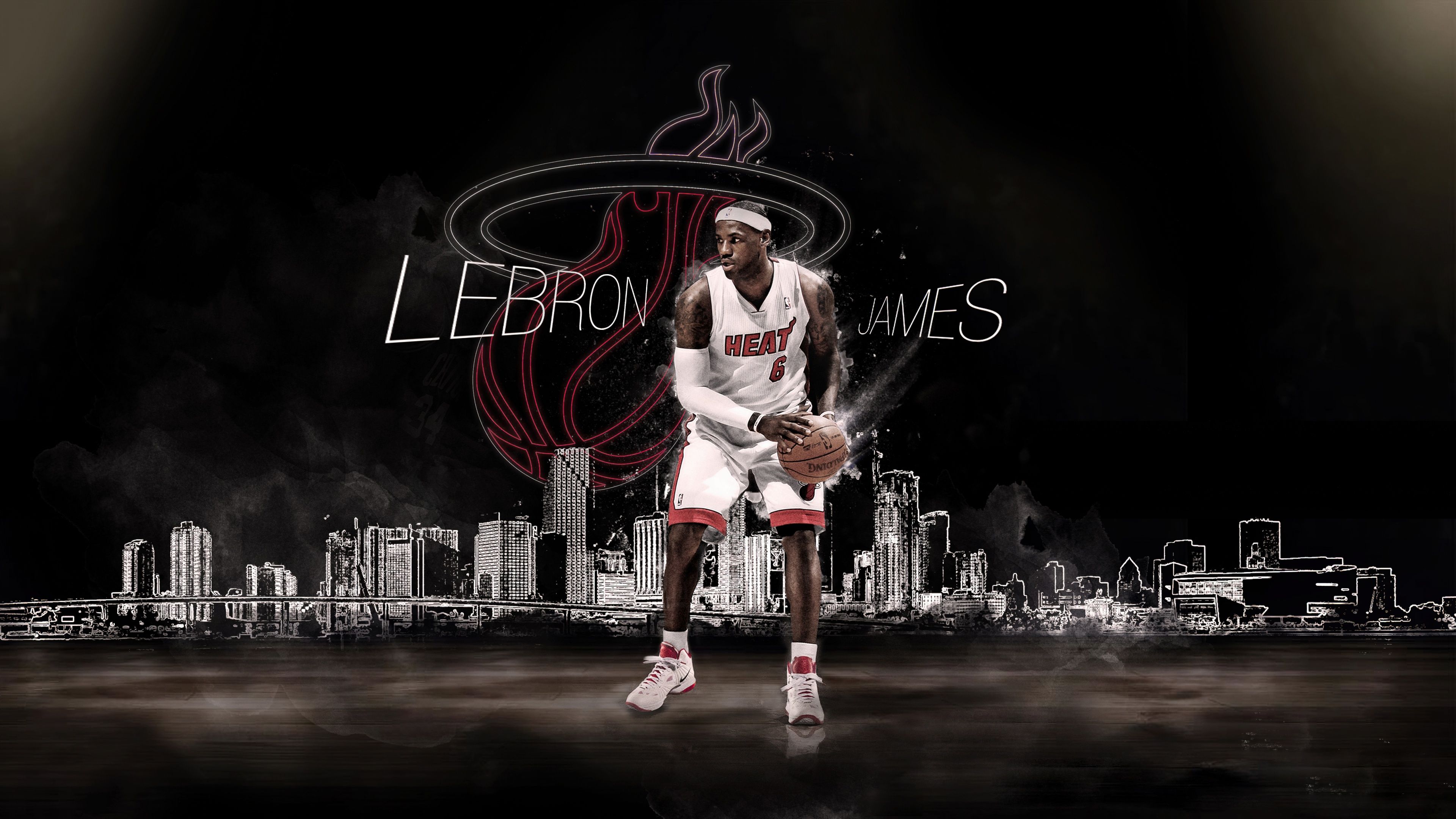 LeBron James Wallpaper 4K, Miami Heat