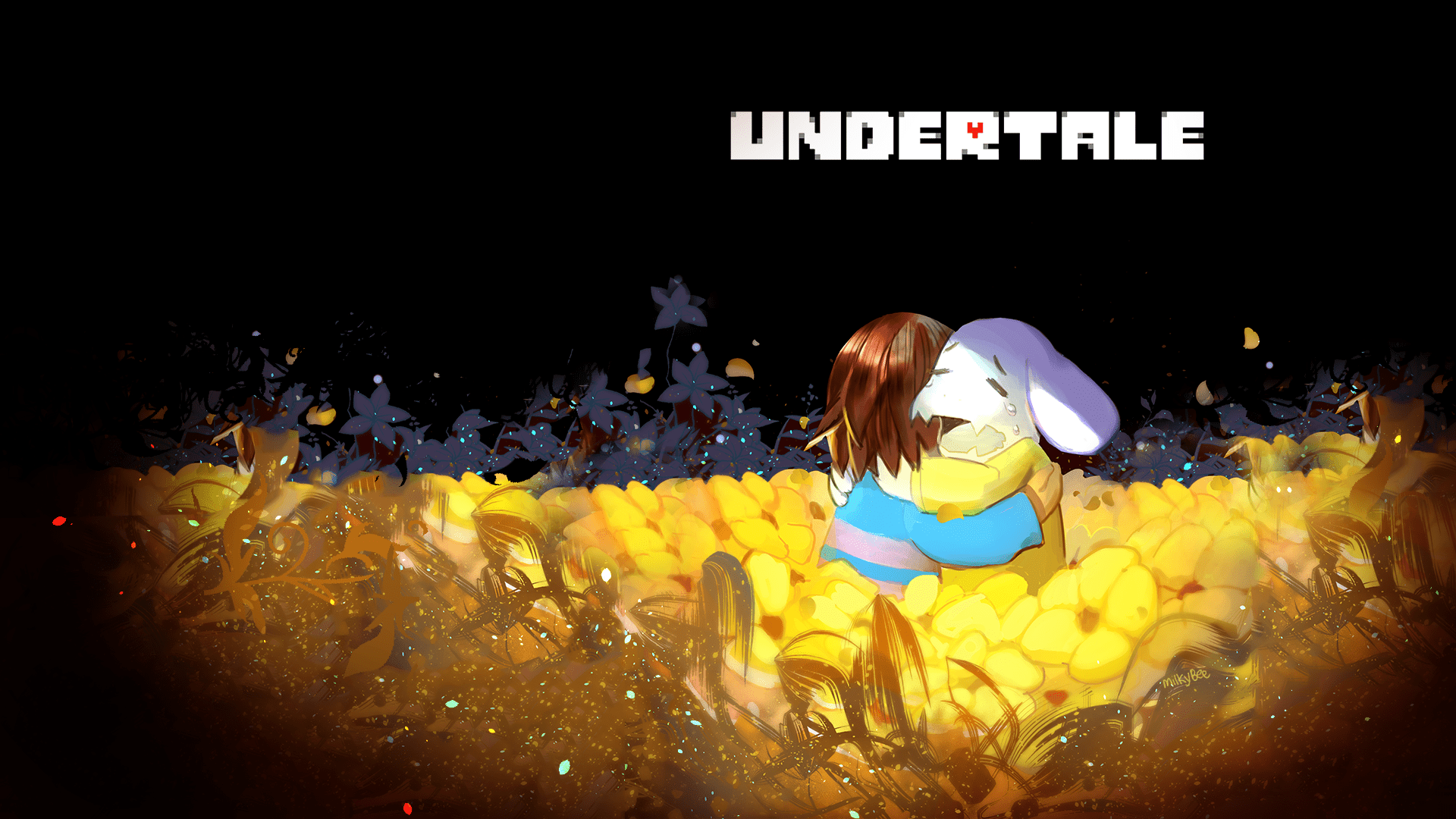 Frisk & Asriel HD Wallpaper