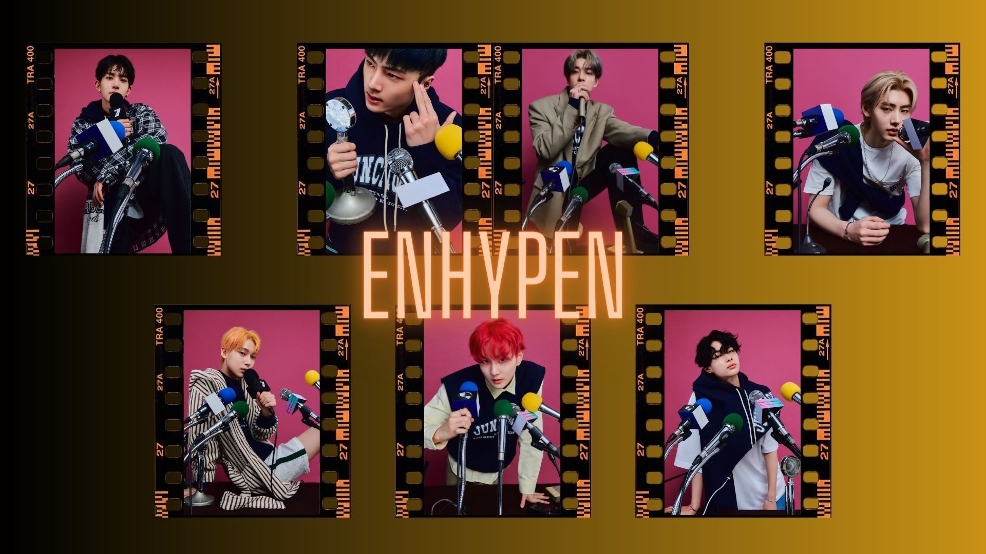 Enhypen Orange Black Wallpaper By Mini