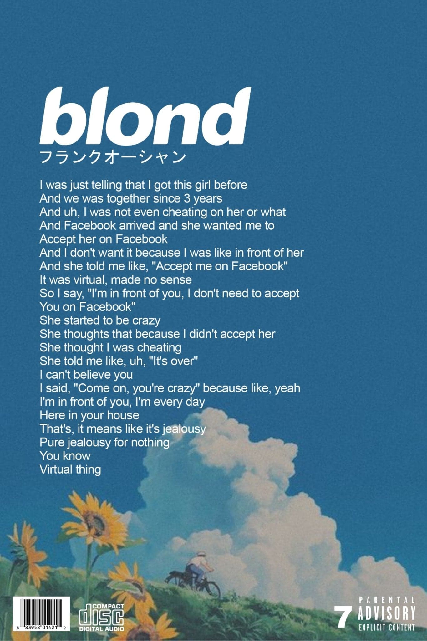 Frank Ocean 'Self Control' Blond Album