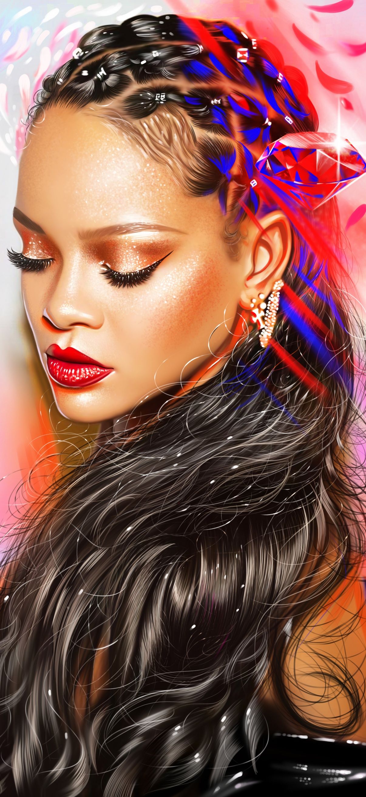 Rihanna Wallpaper 4K, Digital Art