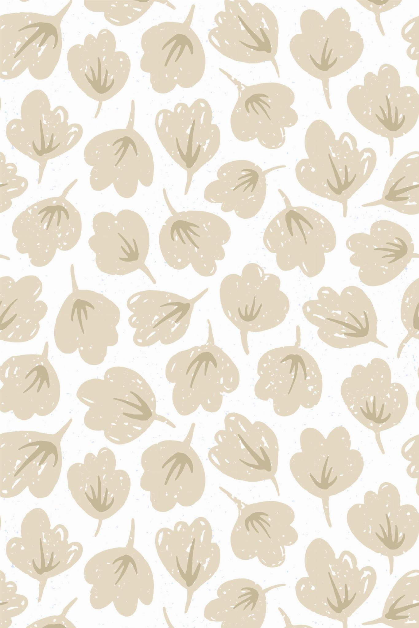 Aesthetic beige leaf Peel and Stick