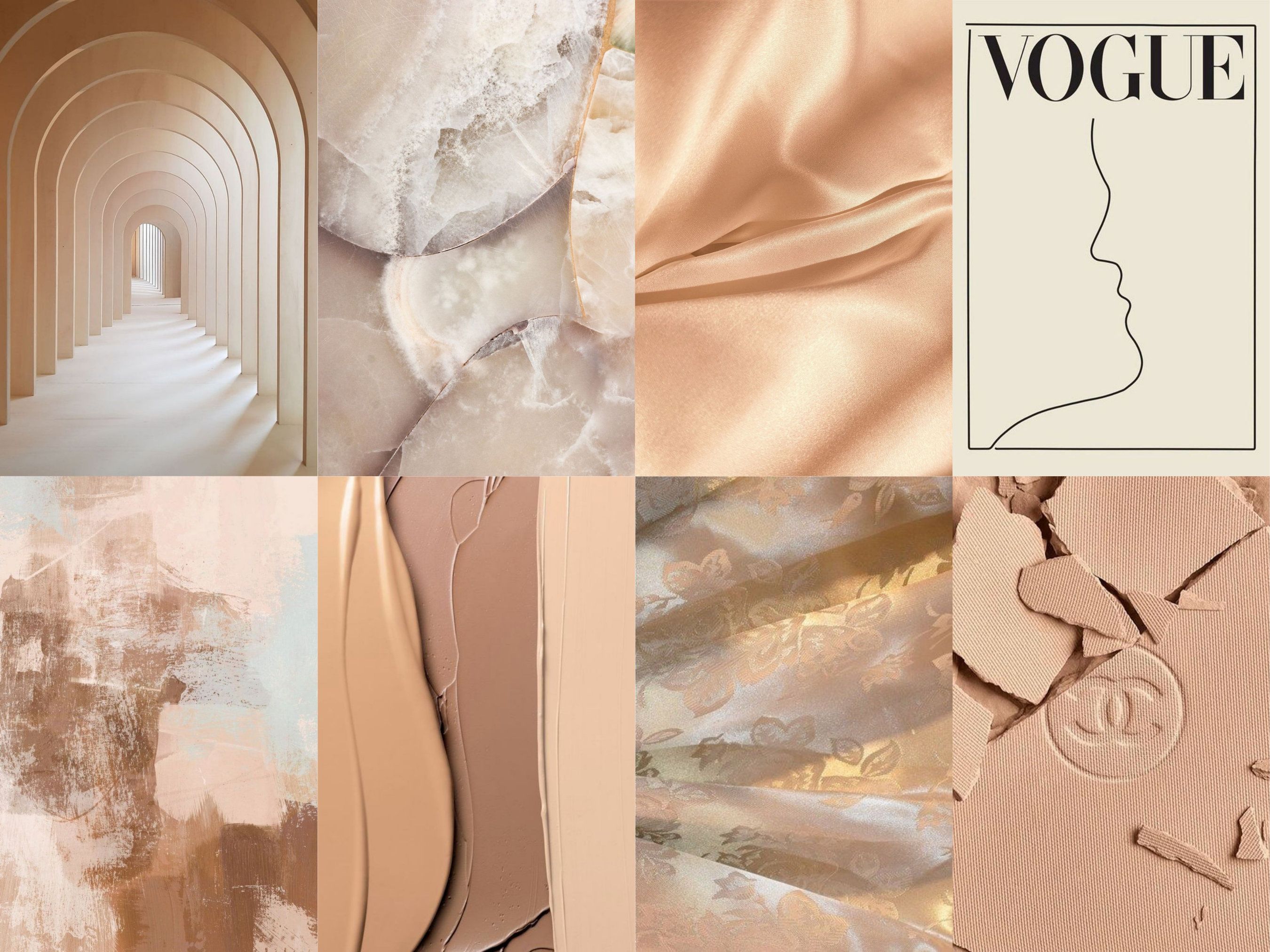 Pcs Soft Beige Aesthetic Collage Kit