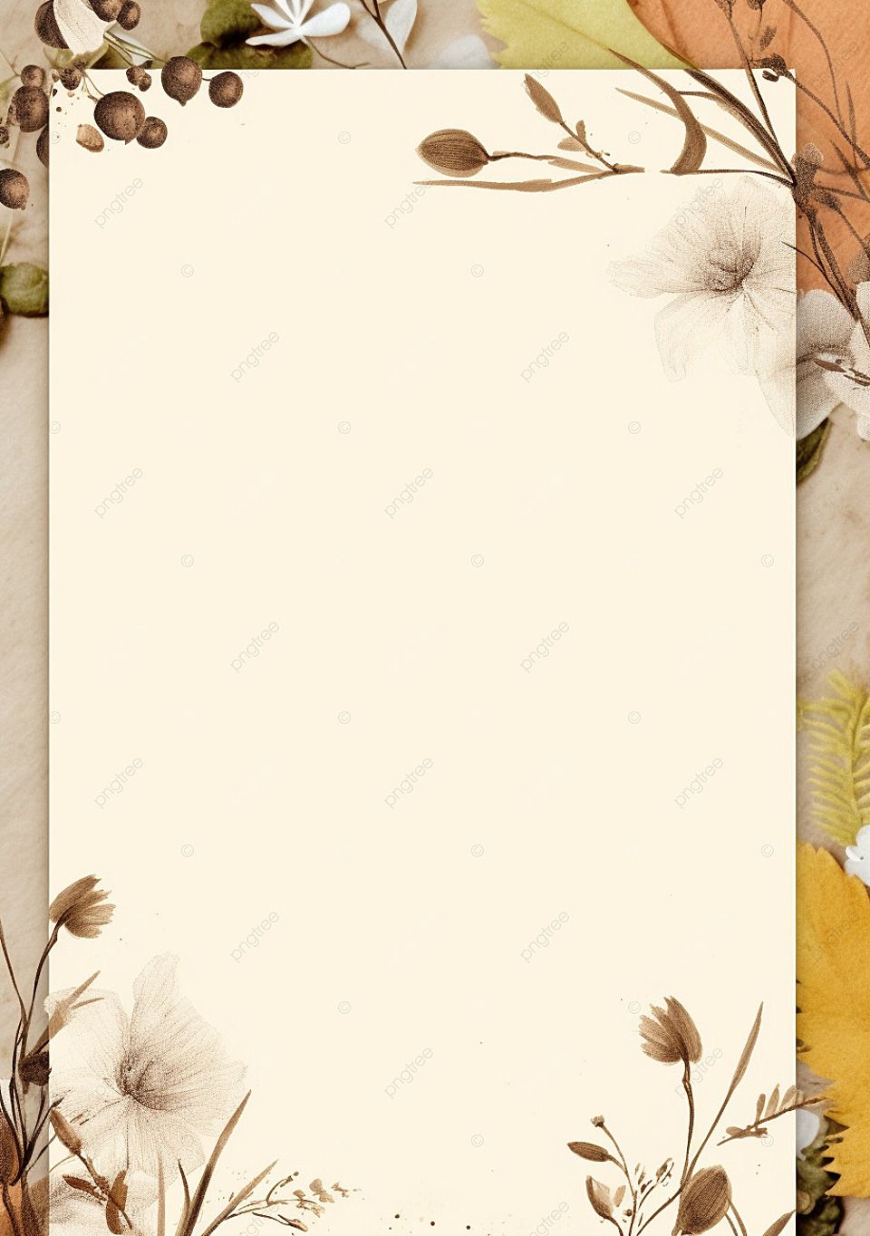 Beige Aesthetic Page Border Background