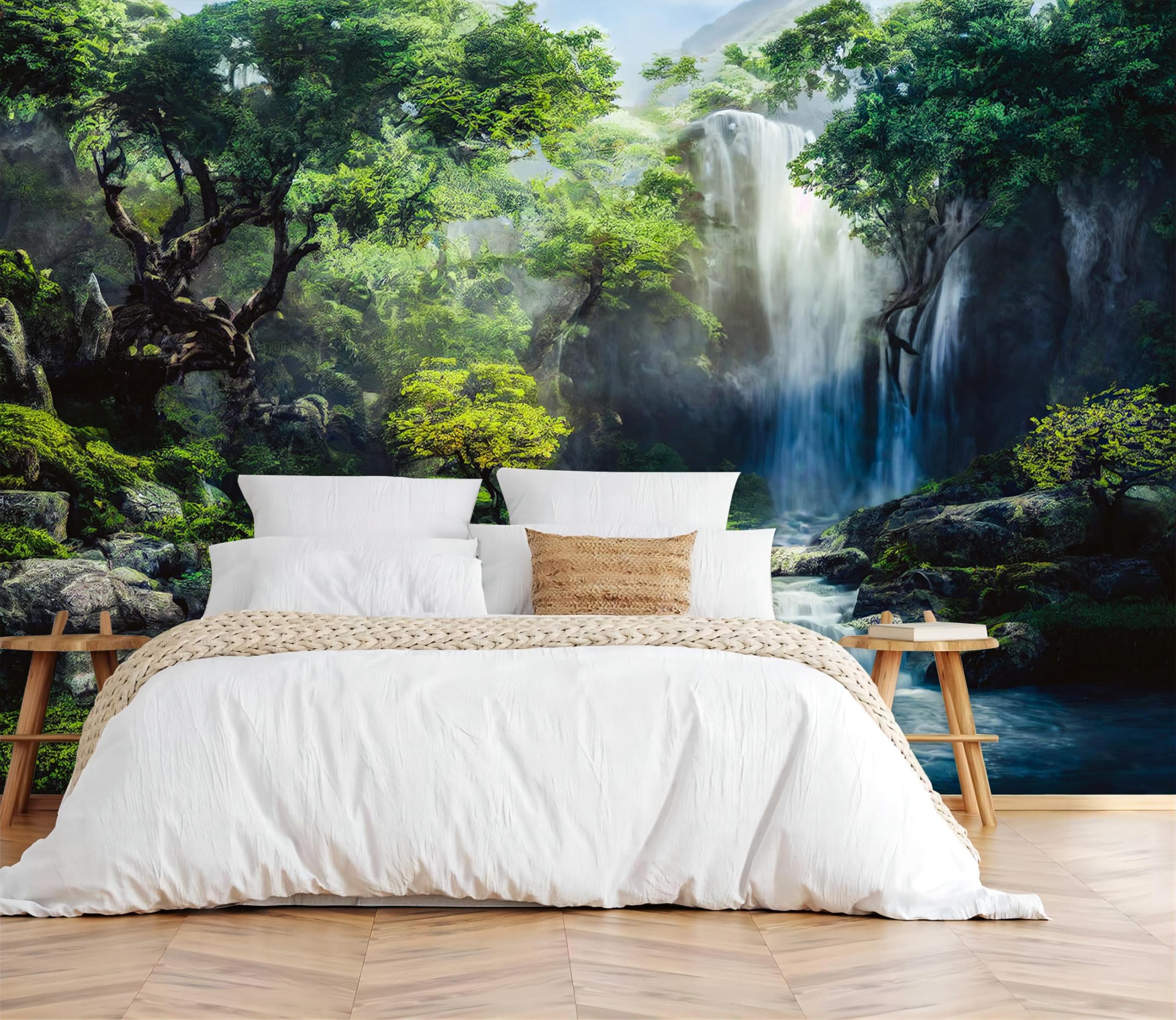 SMXVRC Waterfall Mural Wallpaper, 59 W