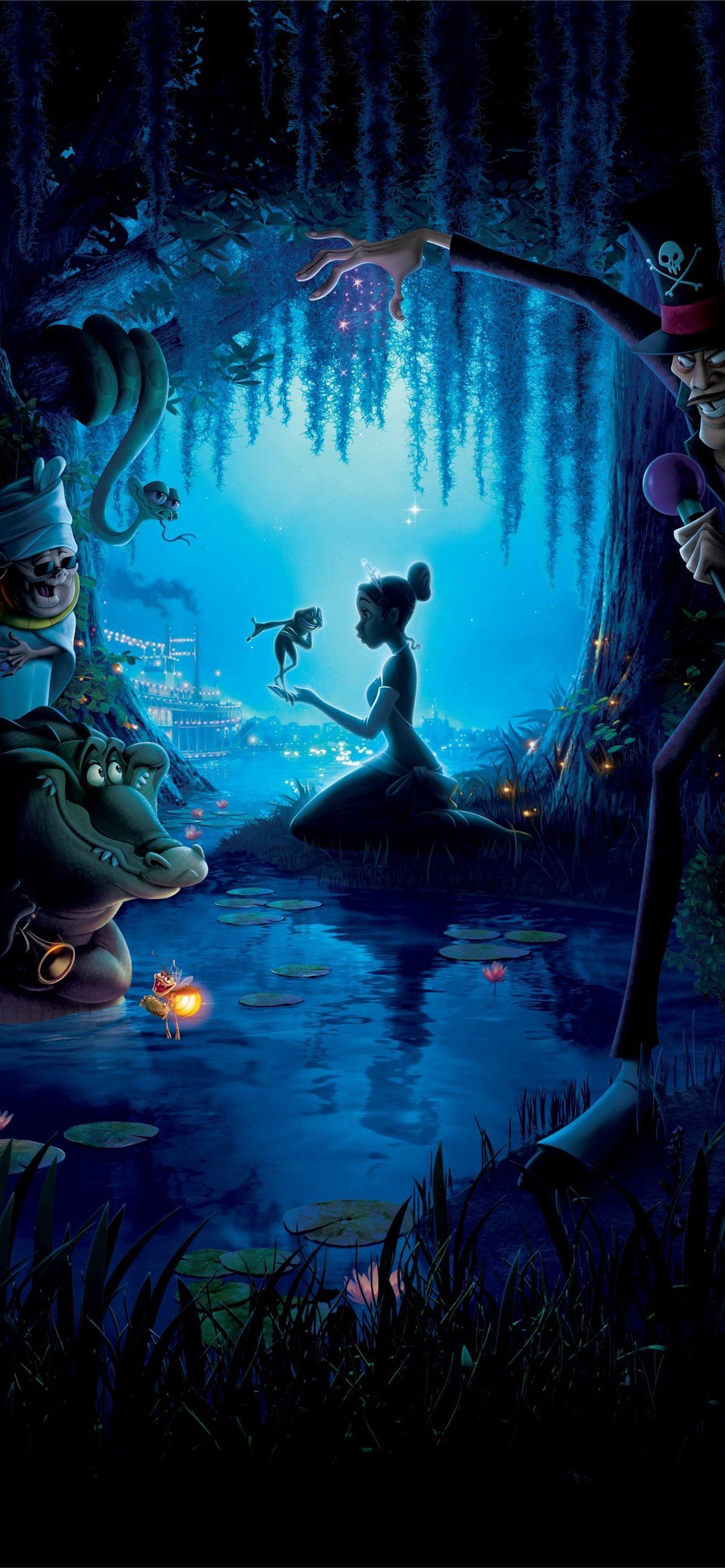 A cartoon of an evil man and woman in the water - Disney