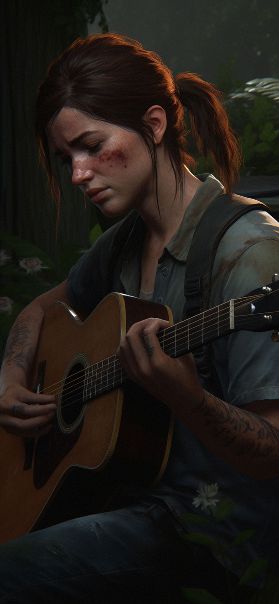 Last of Us Ellie with Guitar Wallpaper