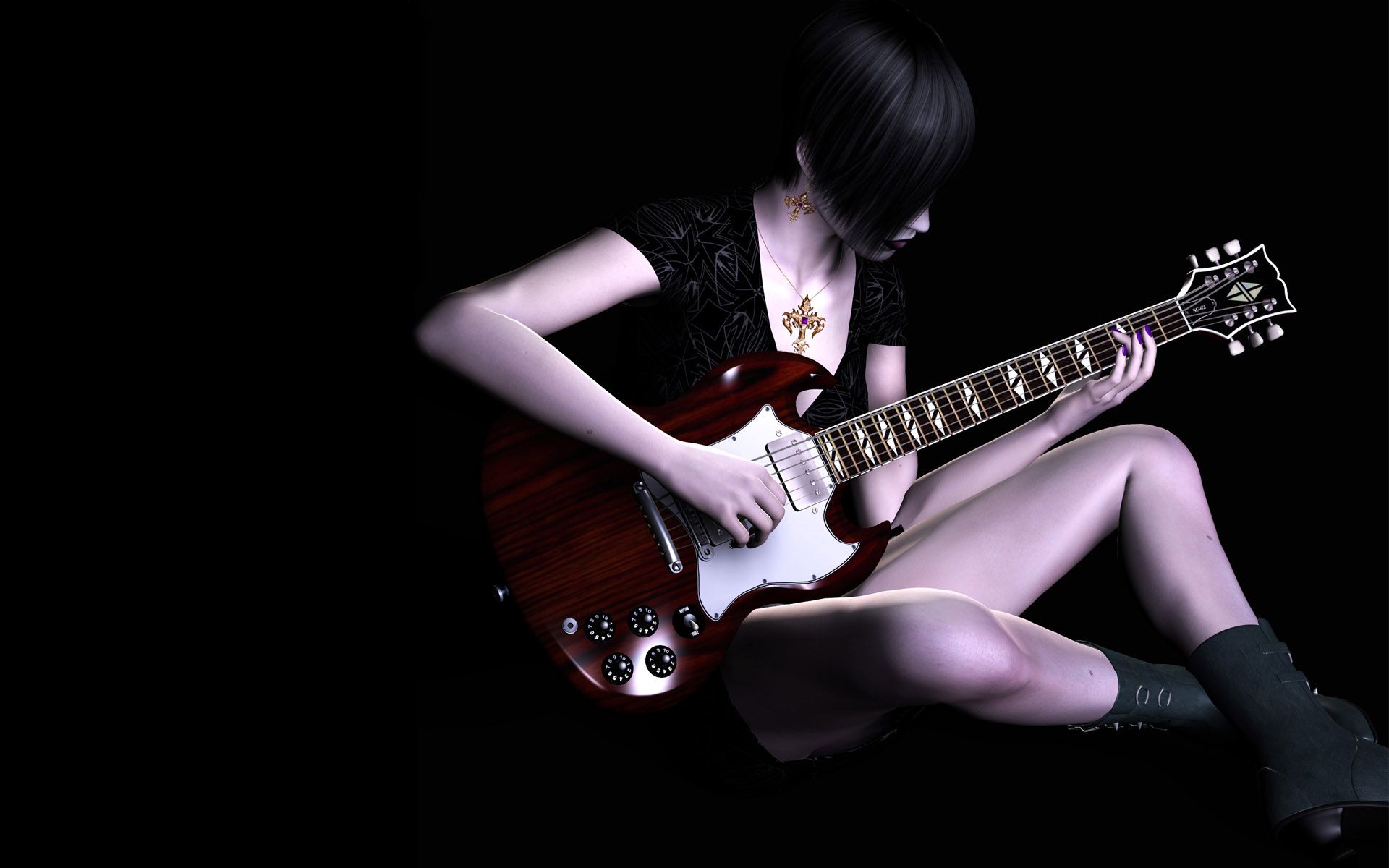 Download Guitar Music Musician HD Wallpaper