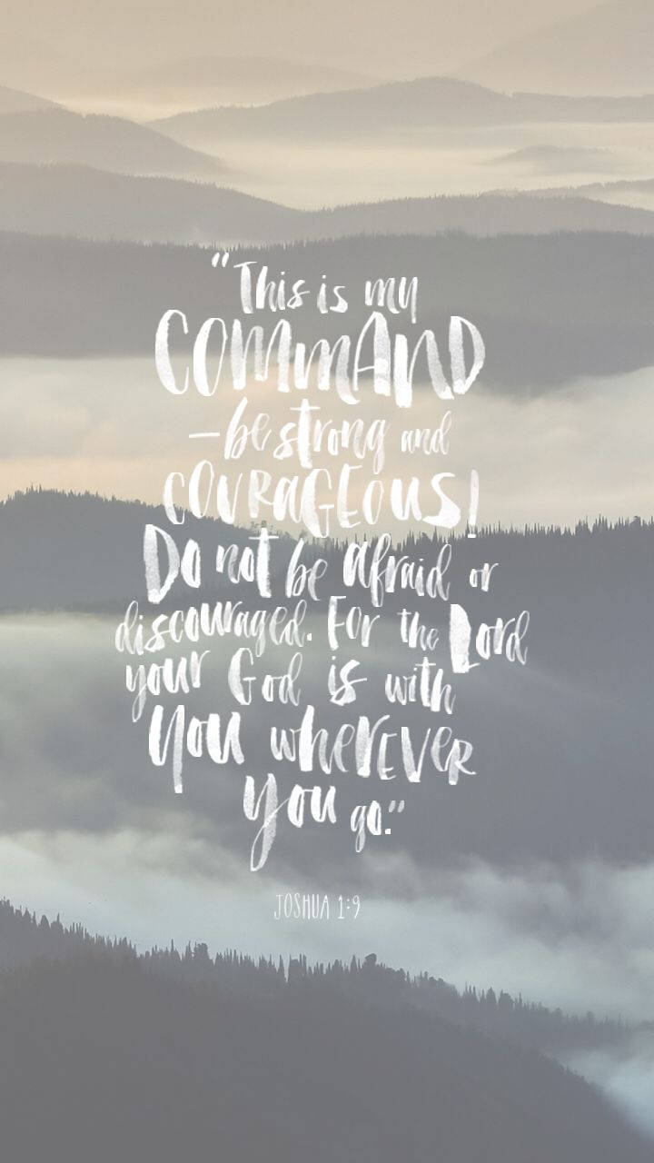 Aesthetic Bible Verse Joshua 1:9