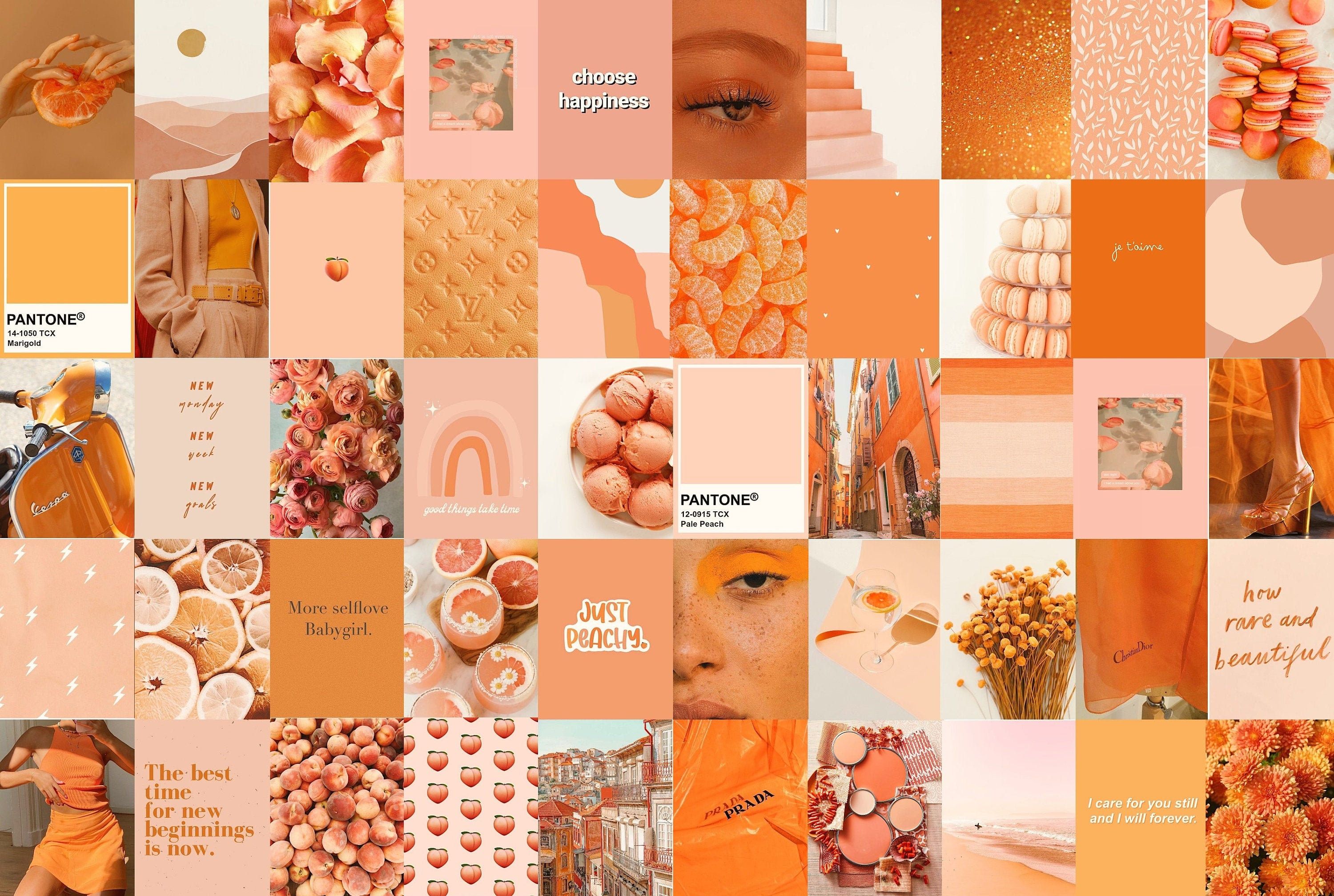 Orange Aesthetic Wallpaper Collage