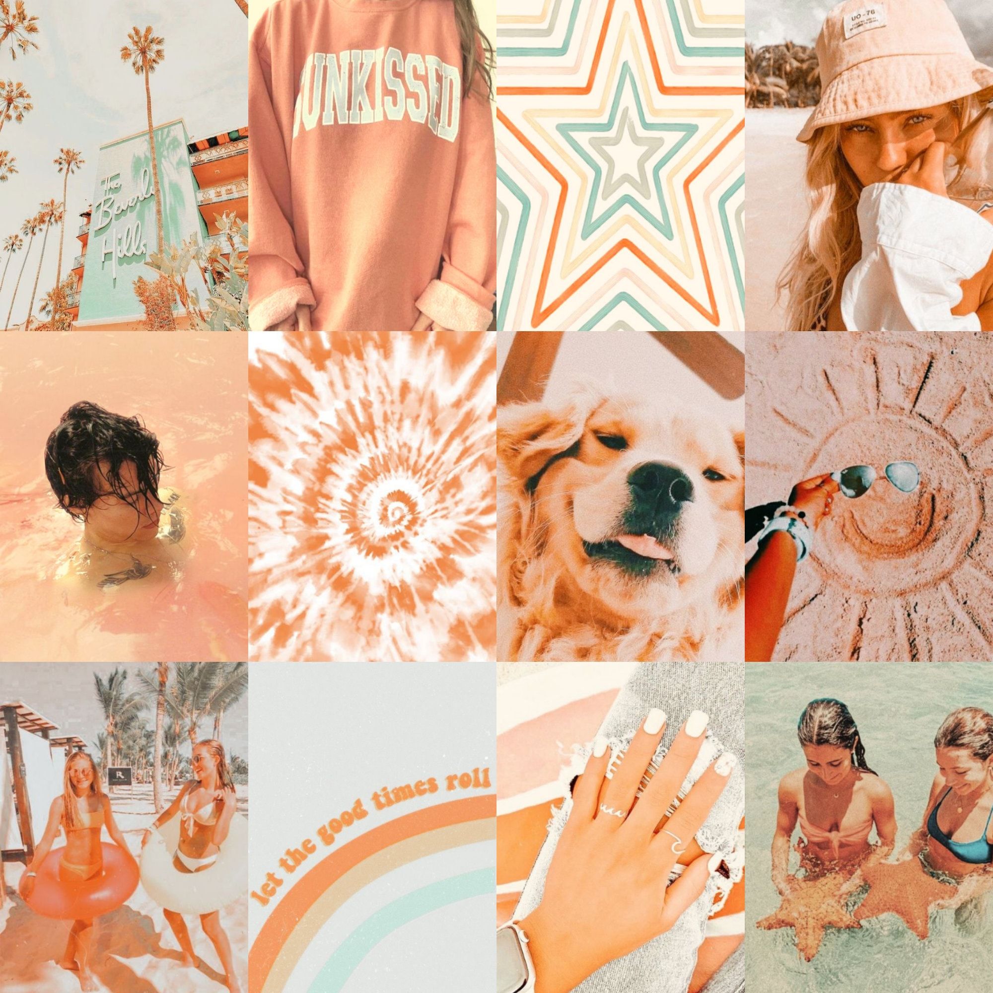 Orange Aesthetic Wallpaper Collage