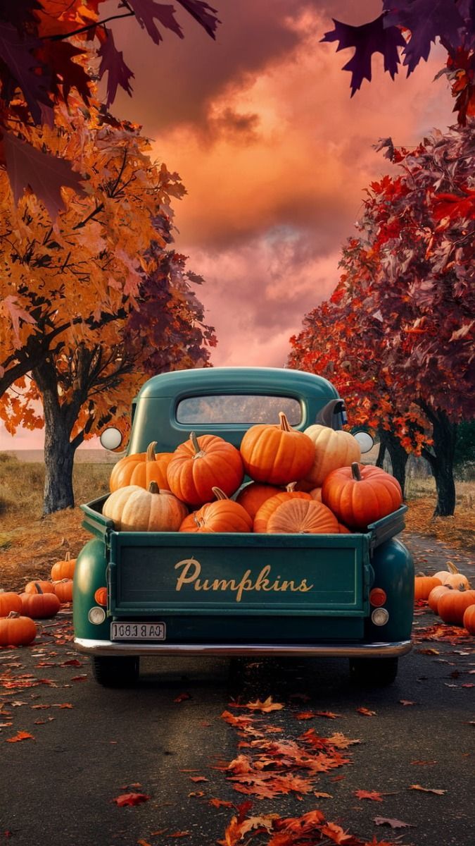 Vintage Truck Autumn Wallpaper