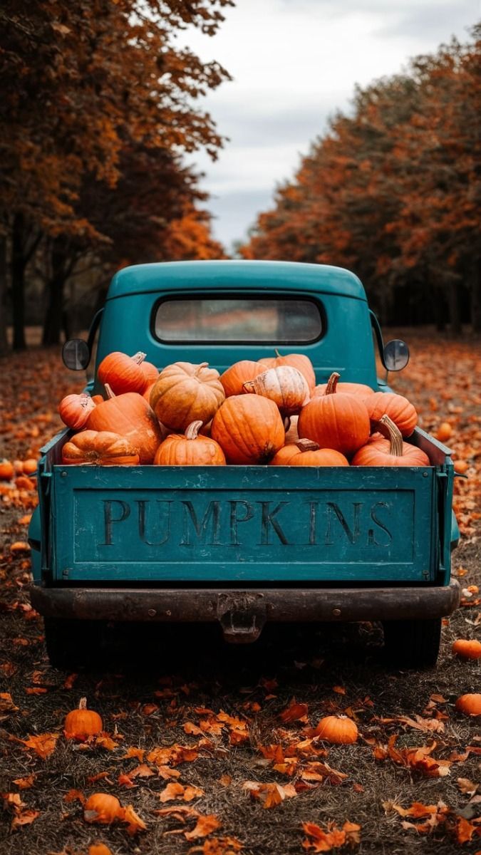 Vintage Truck Autumn Wallpaper