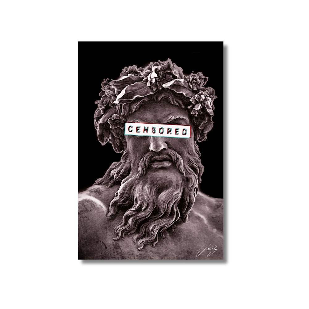 Zeus Censored Poster Art Print