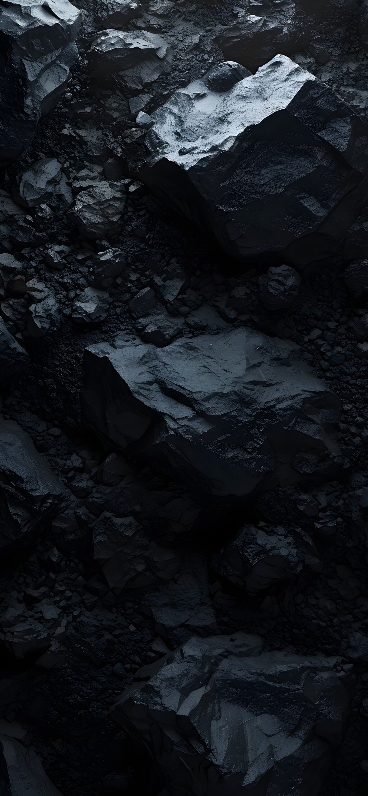 Dark Rocky Surface Aesthetic Wallpaper