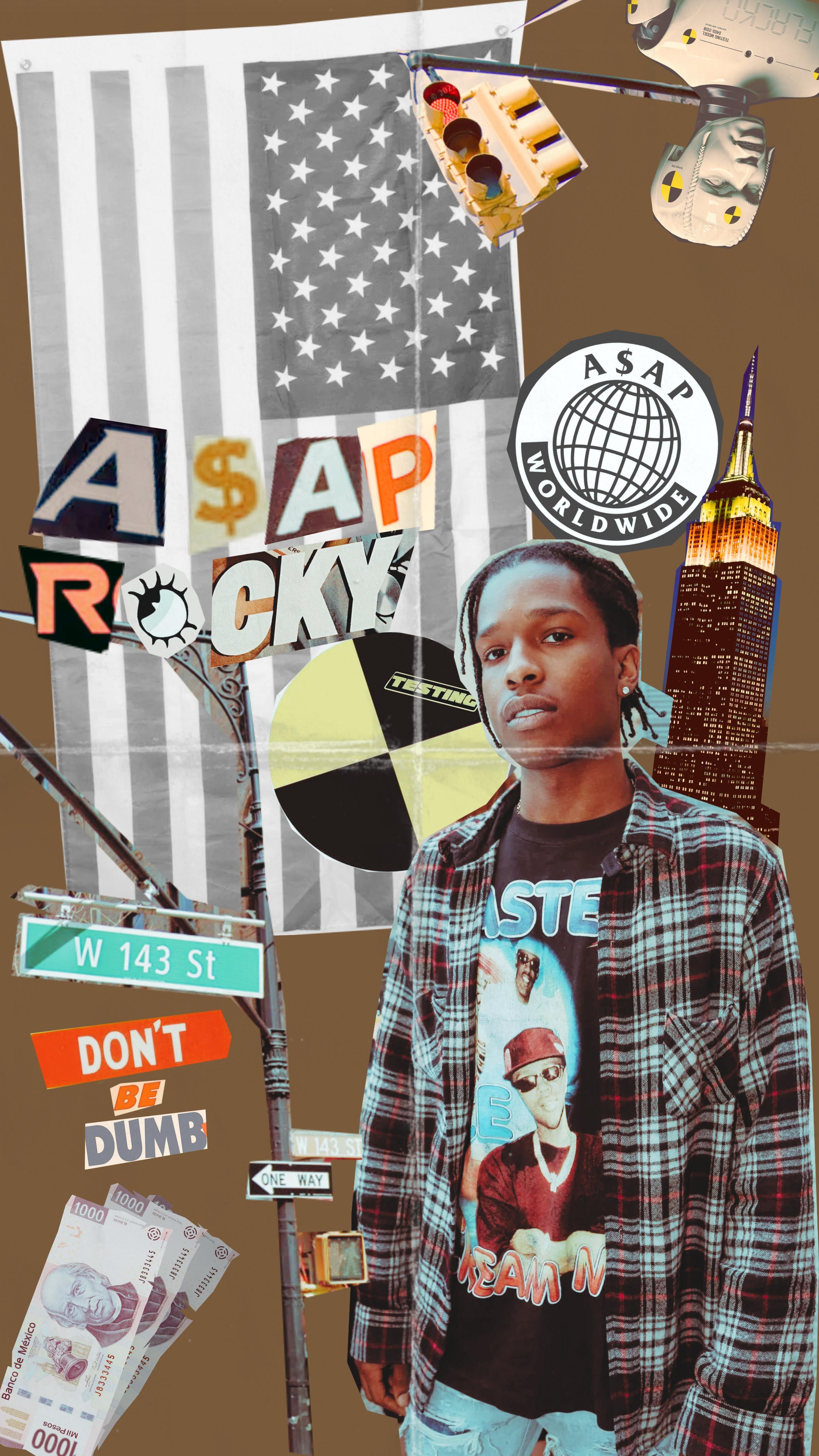 A$AP Rocky Collage Wallpaper for phones