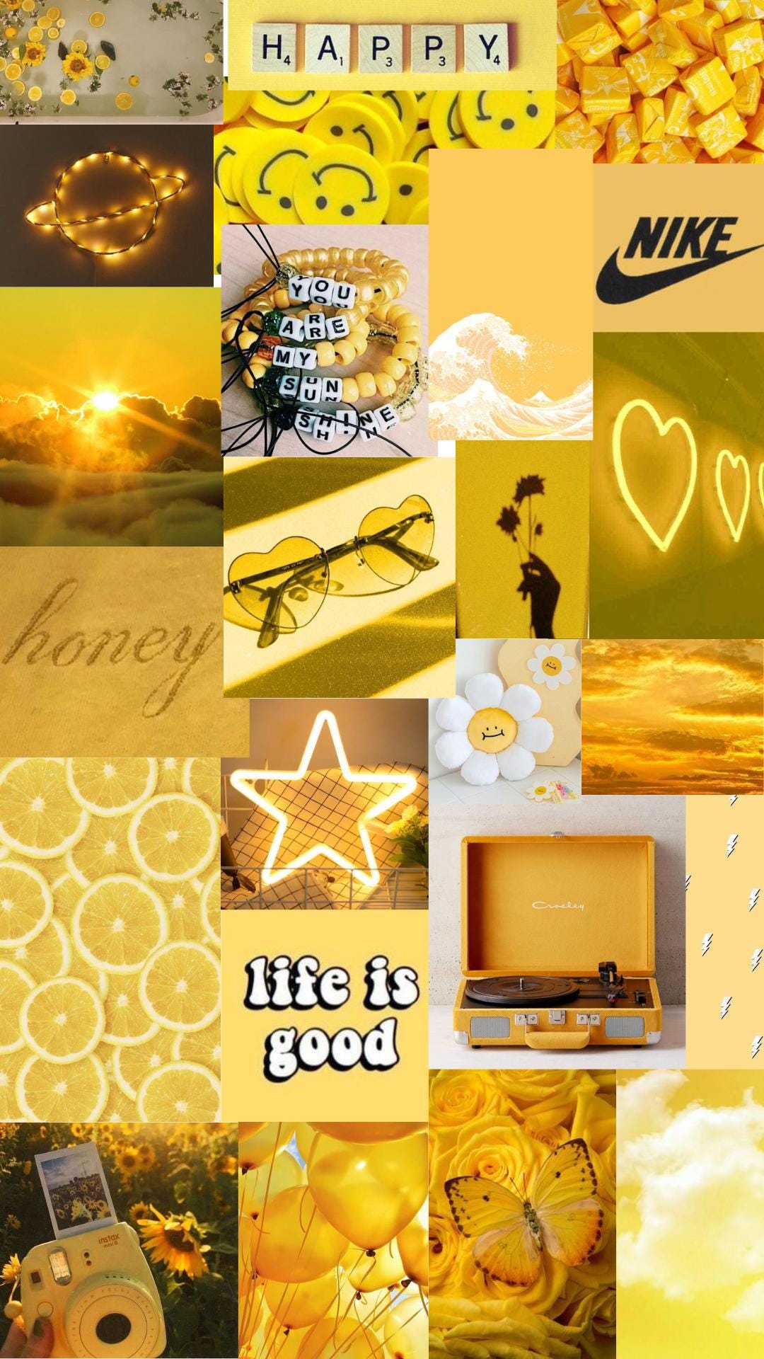 Yellow Aesthetic Wallpaper Collage