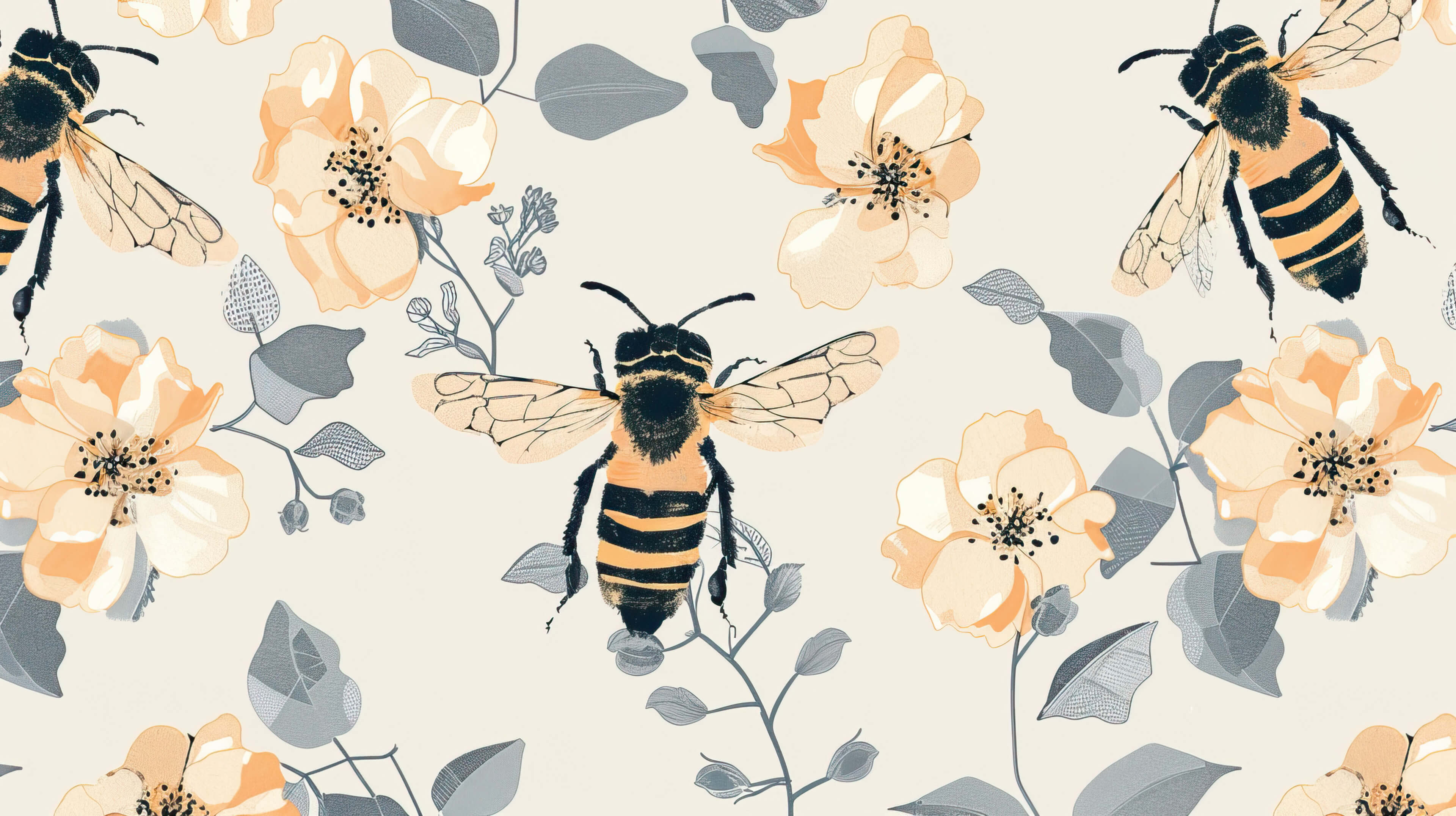 Aesthetic Bee Wallpaper, Free, 4k